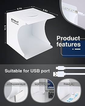 Mini Photo Studio Box, PULUZ 20cm Portable Photography Shooting Light Tent Kit