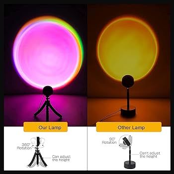 X-Kim 16 Colors Sunset Lamp Projector 360 Degree