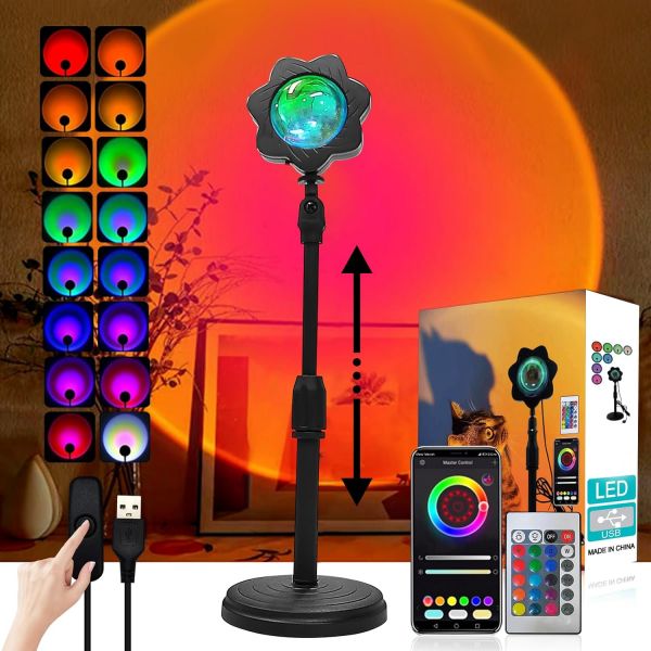 X-Kim 16 Colors Sunset Lamp Projector 360 Degree