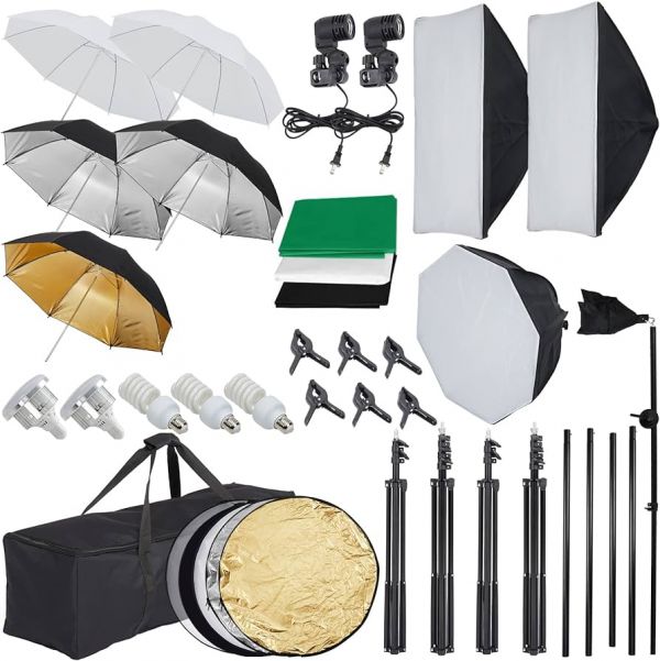 Pioneer Works Photography Lighting kit with Backdrops